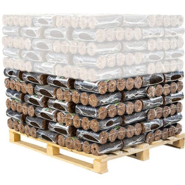 BIOMAC Rindenbriketts rund ohne Loch 1000kg – Ansicht 2