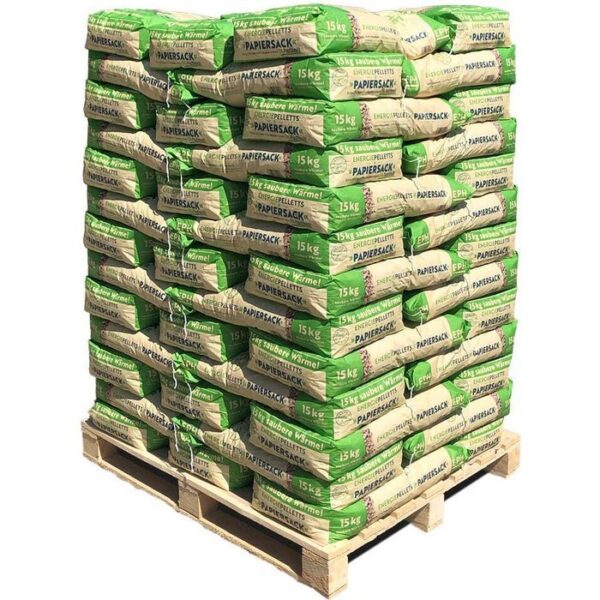 EPH Holzpellets im Papiersack, ENplusA1, 65 x 15kg Palette – Ansicht 1