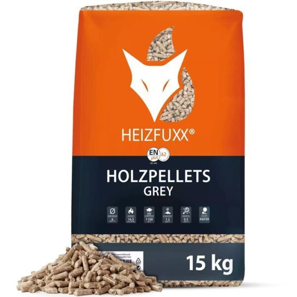 HEIZFUXX Holzpellets Grey 6mm ENplusA1, 65 x 15kg Palette – Ansicht 2