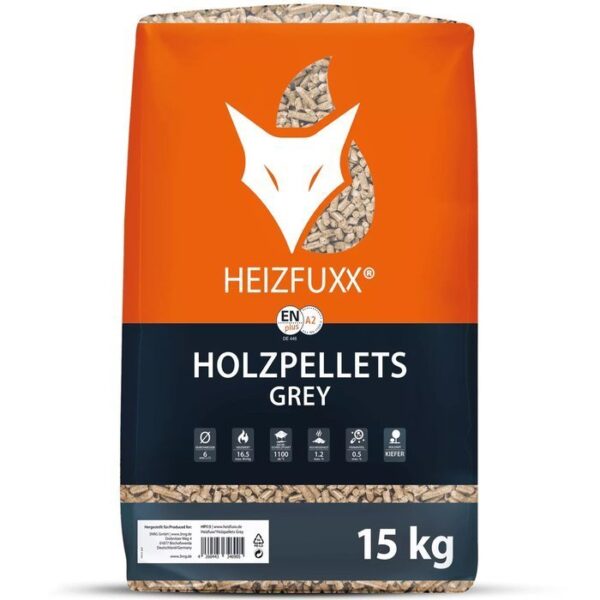 HEIZFUXX Holzpellets Grey 6mm ENplusA1, 65 x 15kg Palette – Ansicht 1