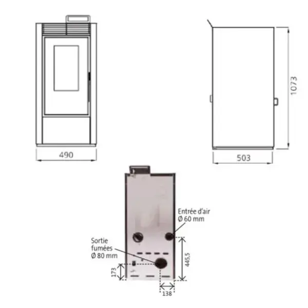 Paket Pelletofen MARINA 14 kW – Ansicht 4