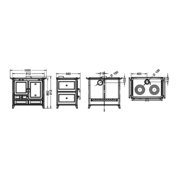 THERMOROSSI Margherita Evo – 12,1 kW – Ansicht 6
