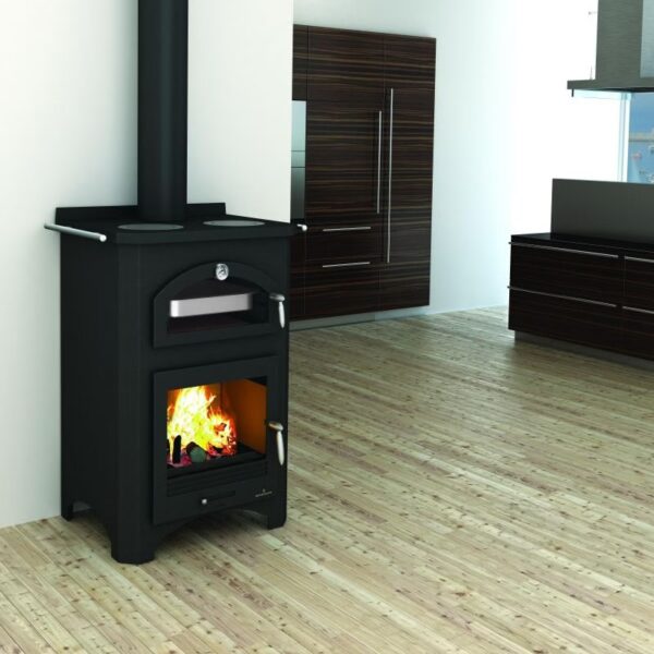 BRONPI Monza – 14 kW Holzofen mit Backofen – Ansicht 2