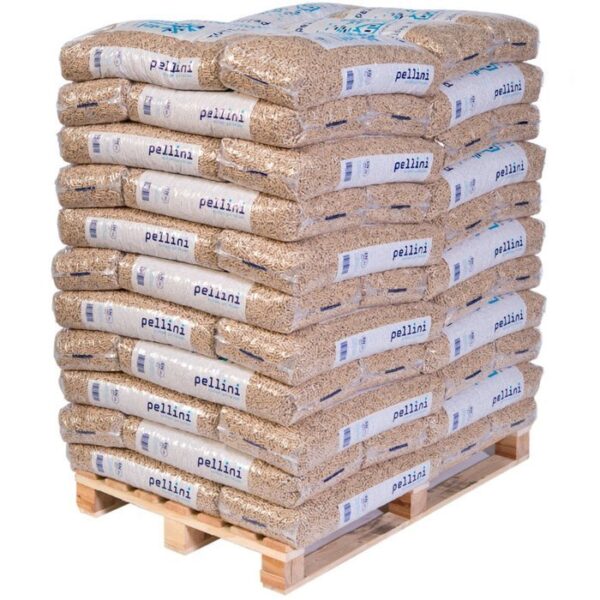 PELLINI Holzpellets 6mm ENplusA1, 66 x 15kg Palette – Ansicht 1