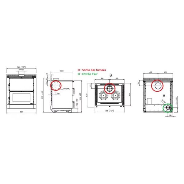 LA NORDICA Verona XXL Majolika – 7 kW – Ansicht 4
